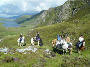Horseback riding in the Highlands of Scotland