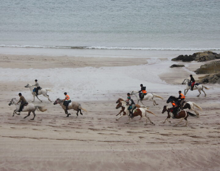 Beach riding in the Scottish Highlands